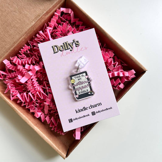 Emotional Support Kindle Charm | Reading Club Book Gift