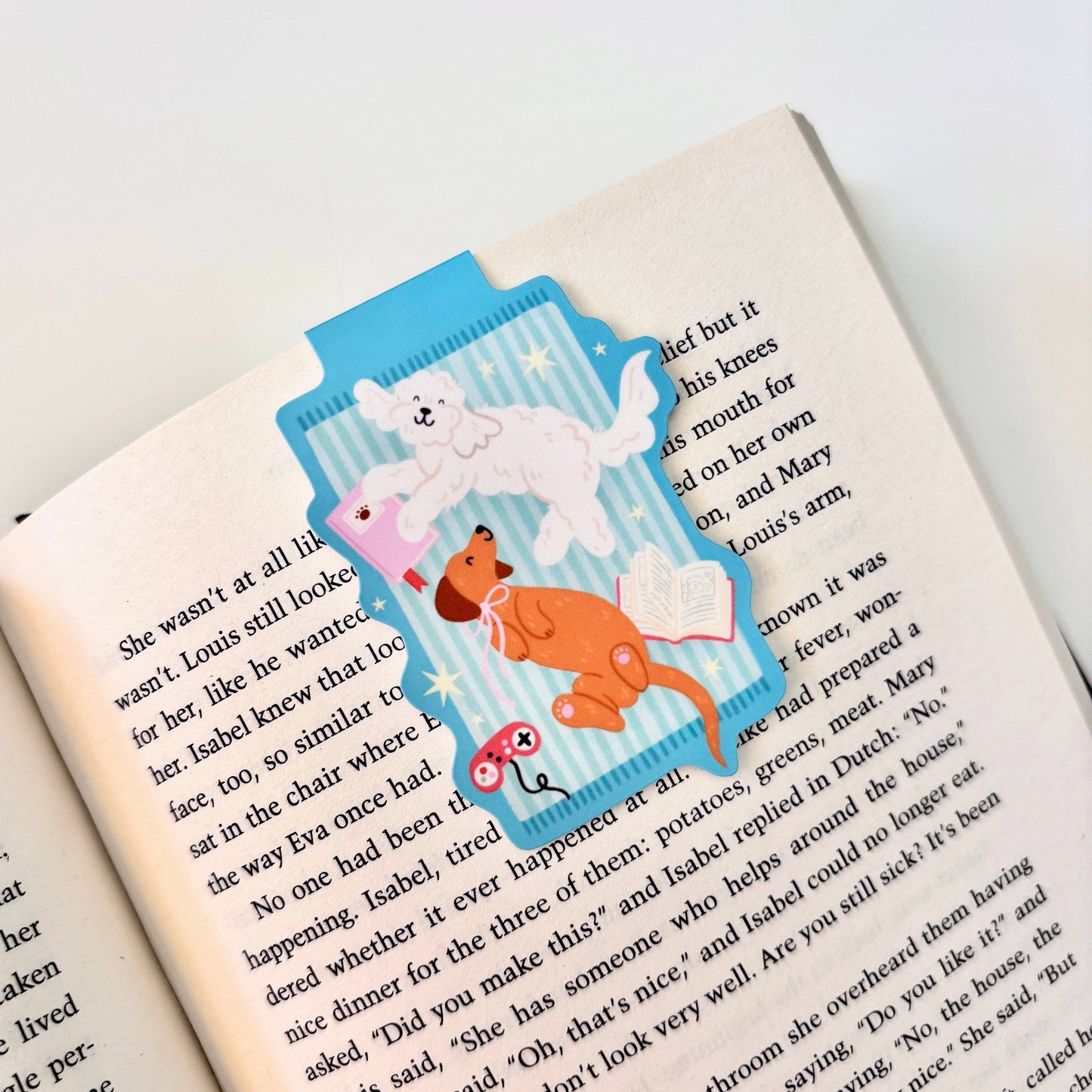 Cosy Dogs Magnetic Bookmark | Cute Dog Reading Gift