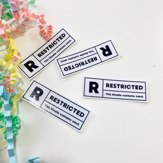 Restricted this Kindle Contains Smut Sticker | Romance Reader Sticker