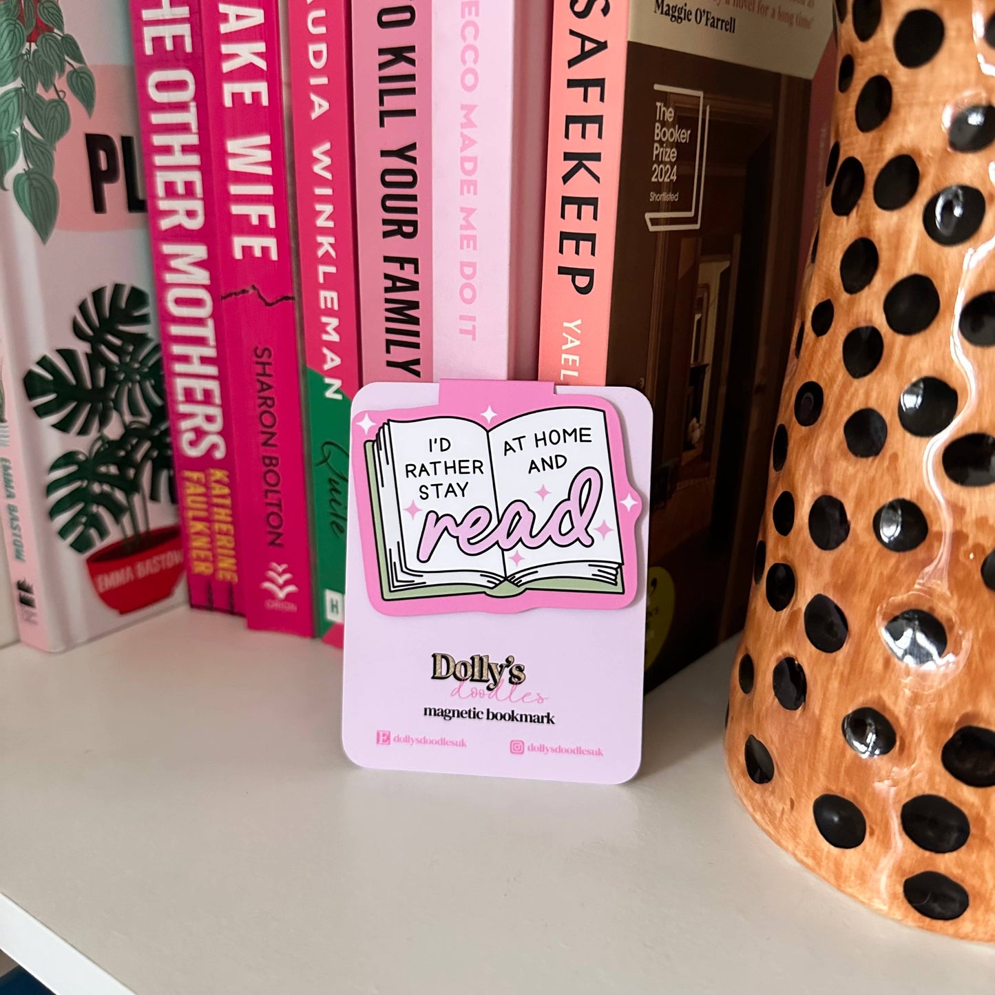 I’d Rather Stay at Home and Read | Magnetic Bookmark Cosy Reading Gift