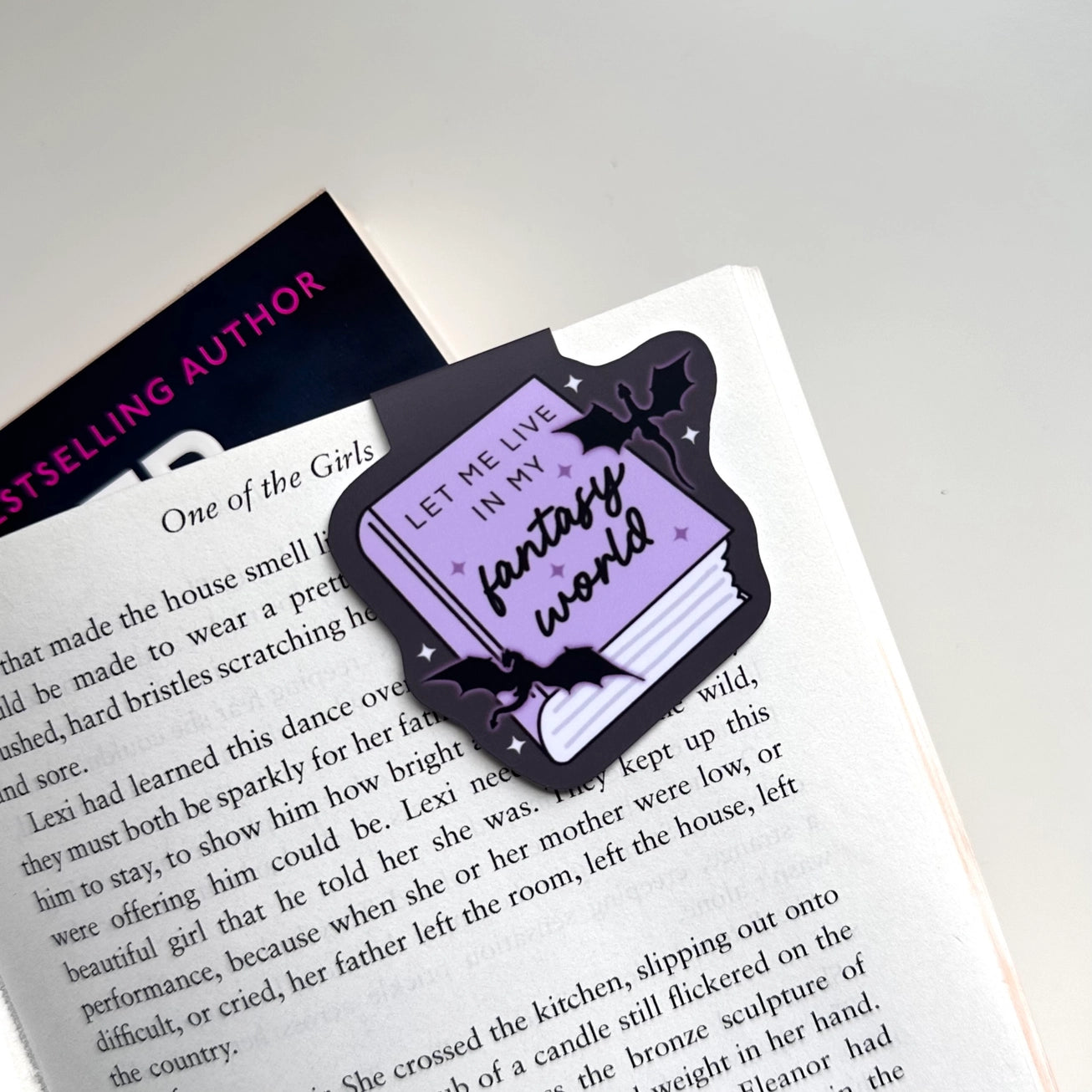 Let Me Live in my Fantasy World Magnetic Bookmark for Readers | Cute, Practical & Book-Lover Approved