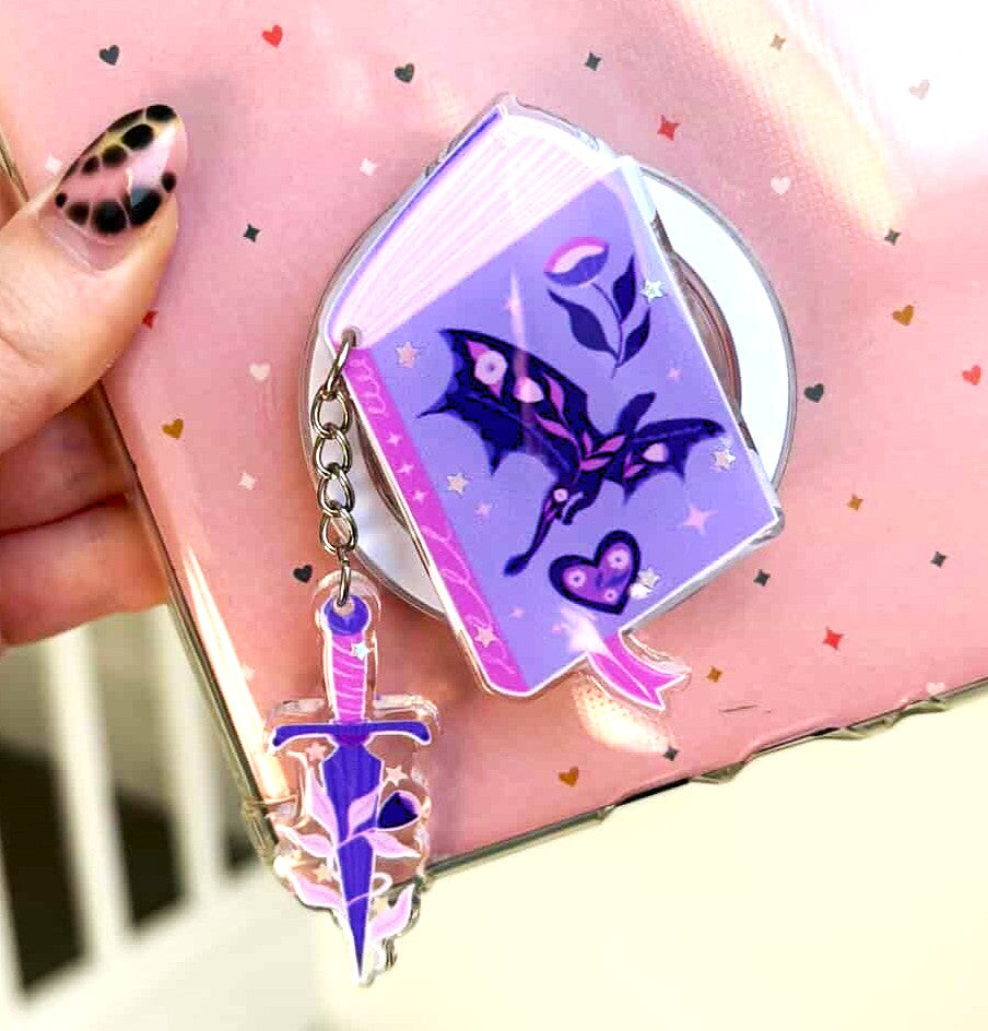 Romantasy Dragon Kindle/Phone Grip | Reader Gift Accessory