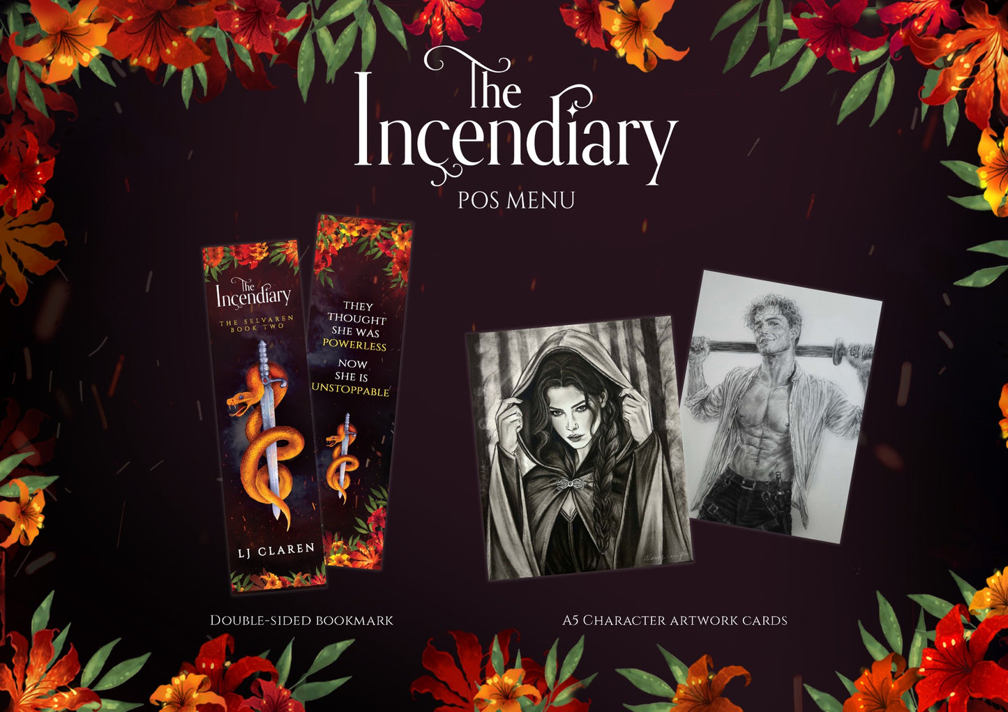 The Incendiary; LJ Claren | Paperback Edition with Exclusive Bookmark and Character Art (The Silvaren Series Book 2) (pre-order)
