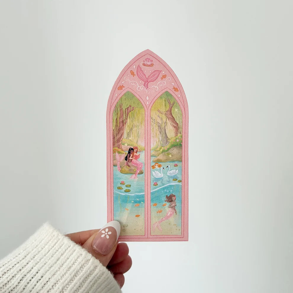 Mermaid Arch Window | Matte Vinyl Sticker for Fantasy Lovers