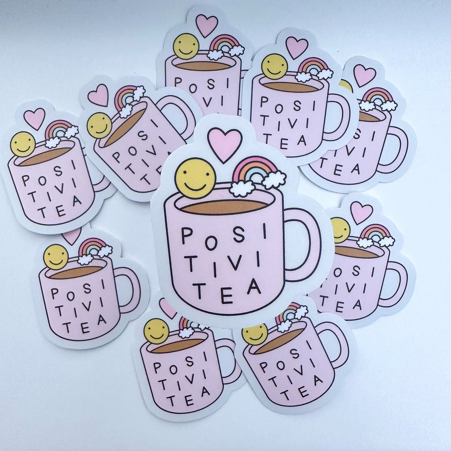 Positivitea Optimist Sticker | Funny Reader Sticker