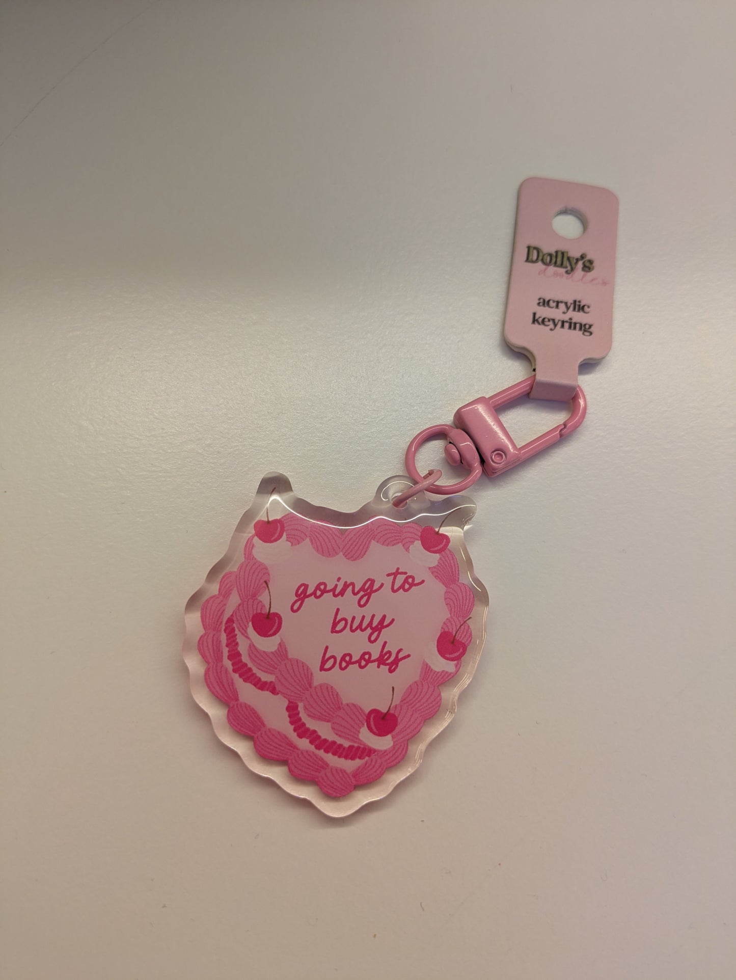 Going to Buy Books Retro Keyring | Book Club Bookworm Gift