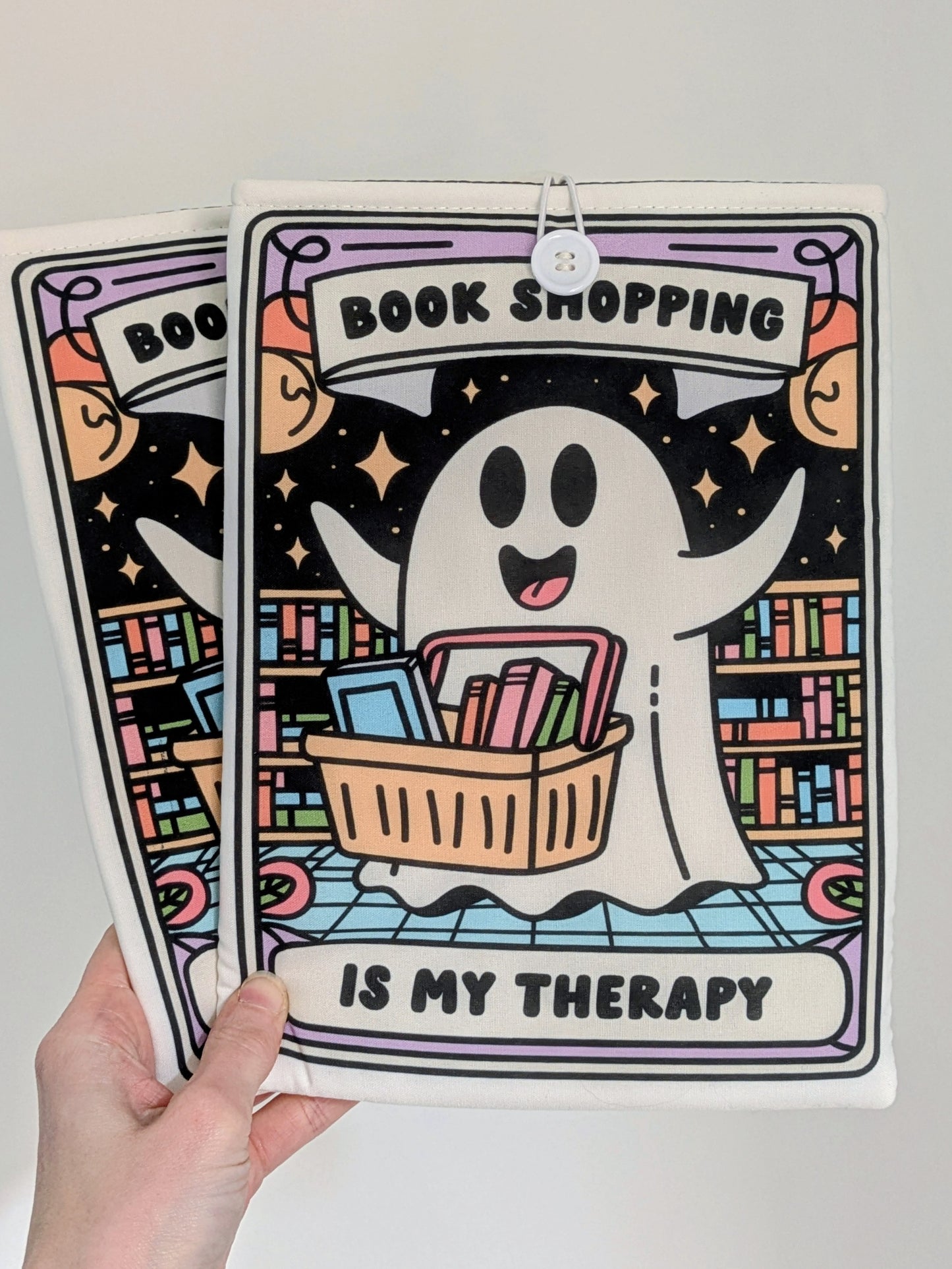 Book Shopping is my Therapy Funny Book/Kindle Sleeve | Padded Protective Sleeve for Kindle or Book