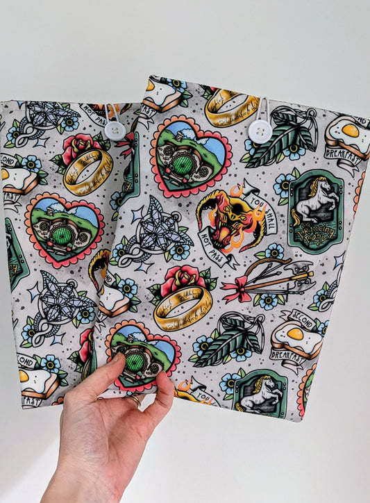LOTR and The Hobbit Inspired Book/Kindle Sleeve | Padded Protective Sleeve for Kindle or Book