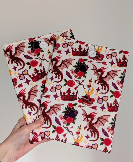 Fantasy Reader Dragon Book/Kindle Sleeve | Padded Protective Sleeve for Kindle or Book