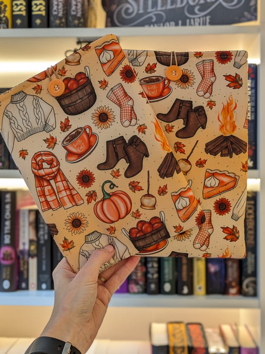 Cosy Season Book/Kindle Sleeve | Padded Protective Sleeve for Kindle or Book
