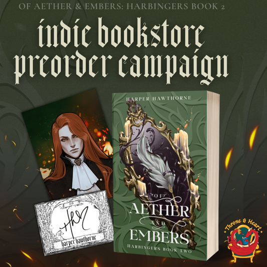 Of Aether and Embers; Harper Hawthorne | Paperback Edition with Artwork and Bookplate (Harbingers Book 2) (pre-order)