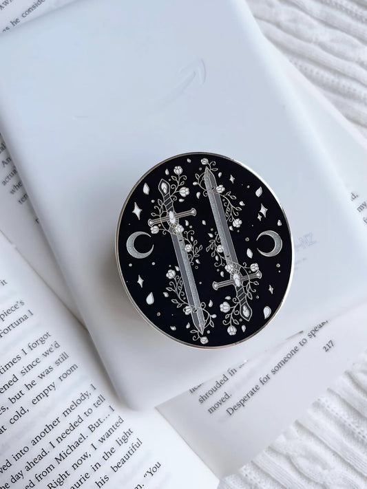 Silver Sword E-Reader Grip | Romantasy Reader Gift Accessory