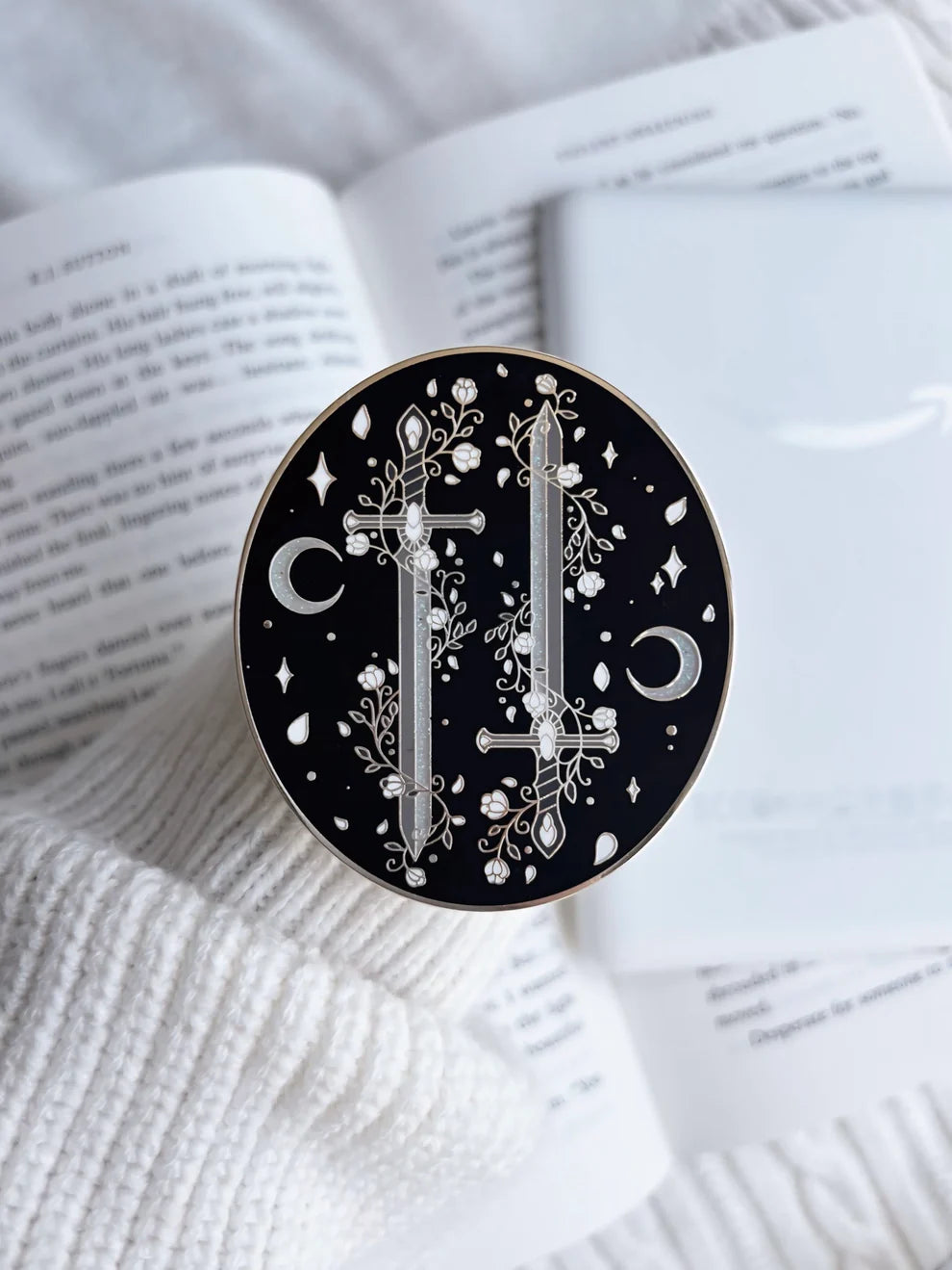 Silver Sword E-Reader Grip | Romantasy Reader Gift Accessory