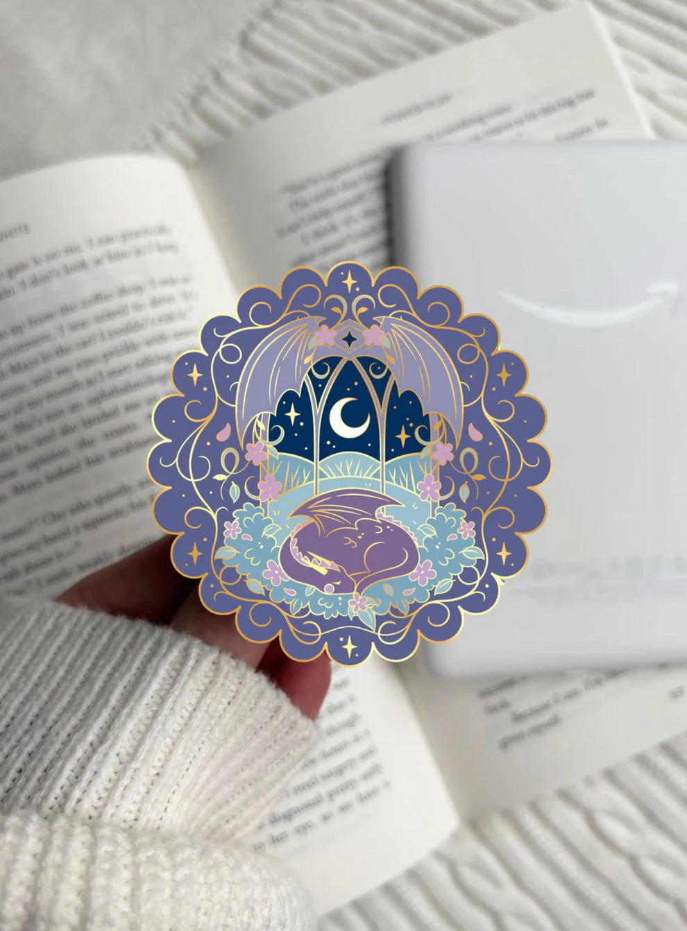 Dark Fantasy Dragon E-Reader Grip | Reader Gift Accessory