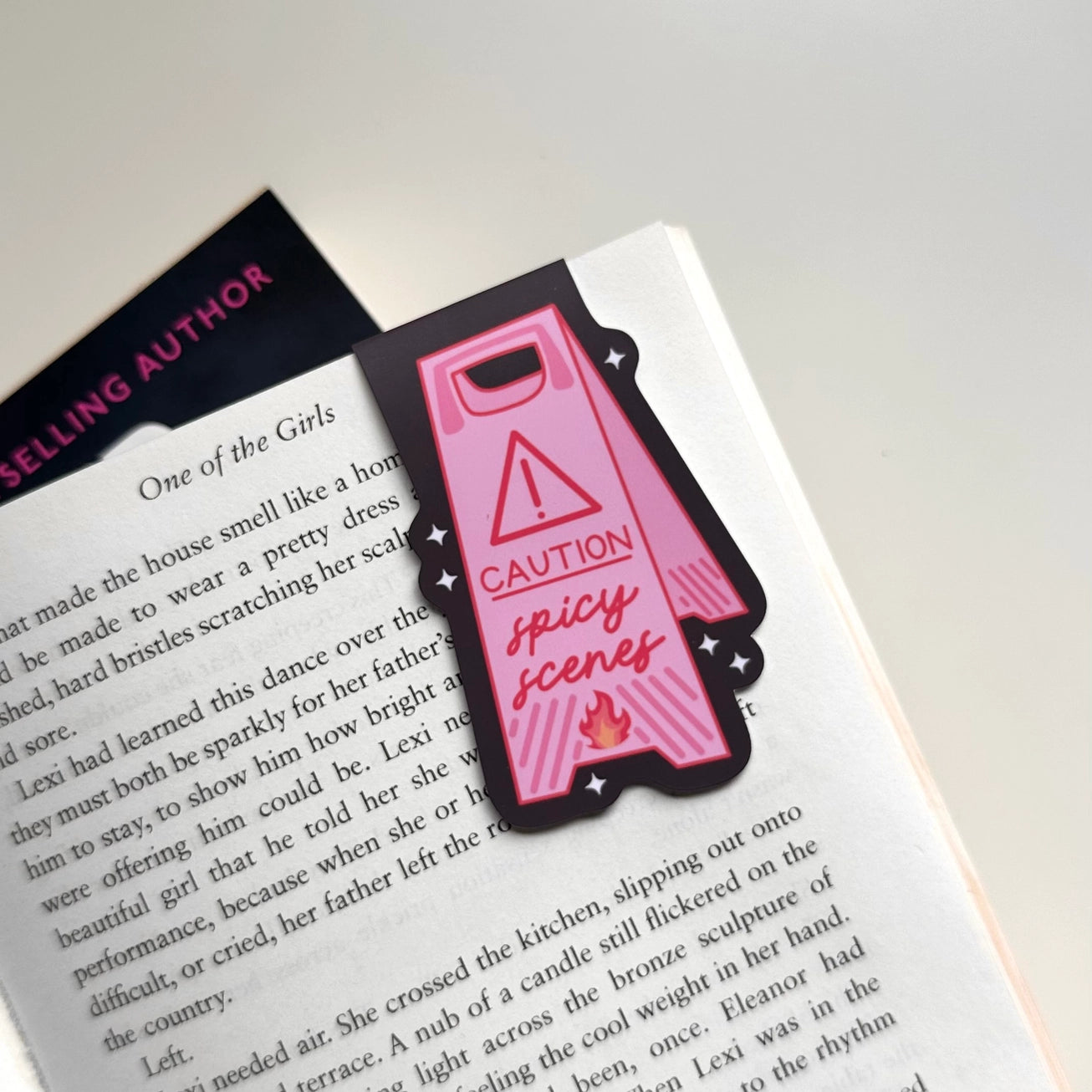 Spicy Scenes Warning Magnetic Bookmark | Cute Romance Reader Gift