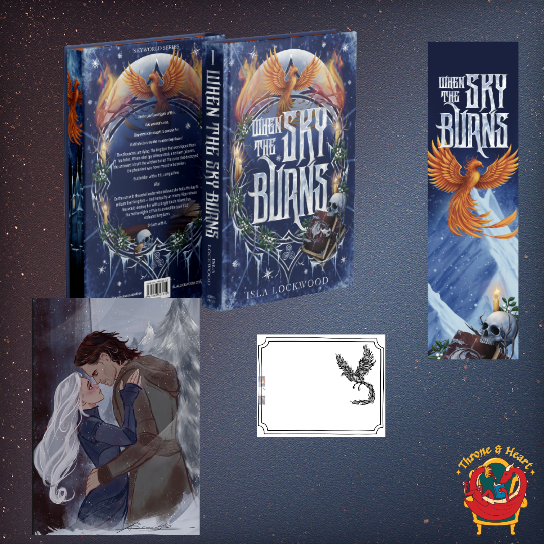 When The Sky Burns; Isla Lockwood | Hardcover Sprayed Edge Edition with Artwork, Bookmark and Bookplate (pre-order)
